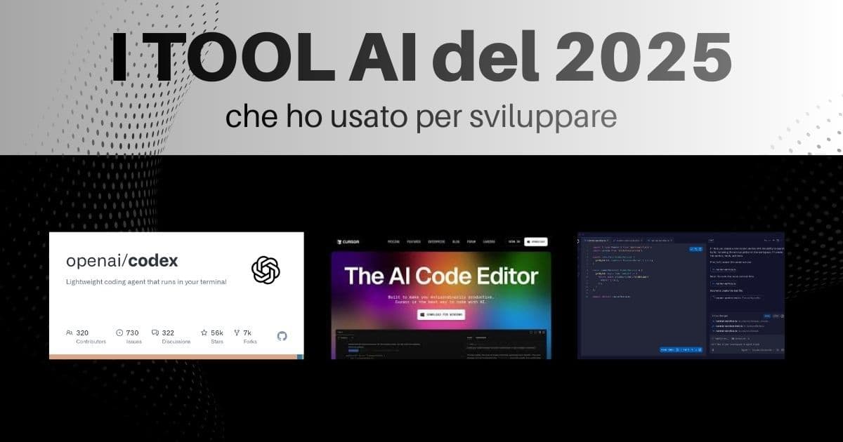Il mio AI Tech Stack 2025: strumenti AI per sviluppatori e consulenti