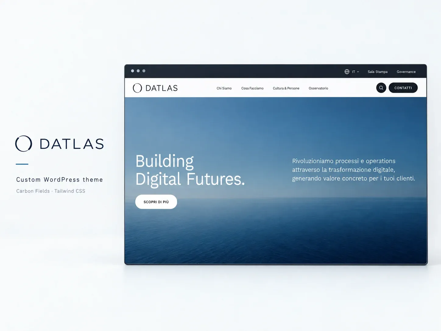 Copertina del case study Datlas: nuovo sito istituzionale WordPress su misura