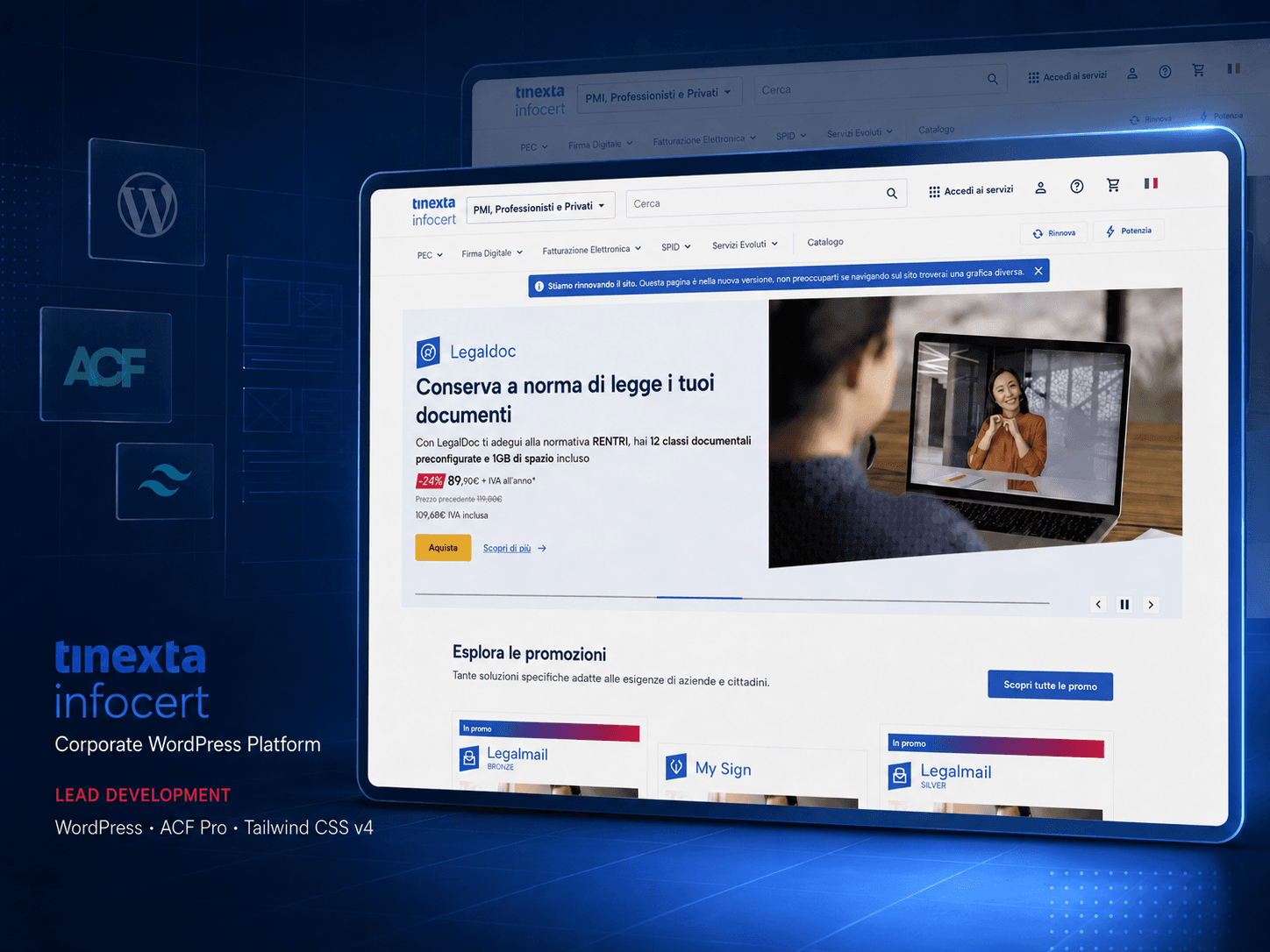 Tinexta InfoCert - design system e page builder proprietario