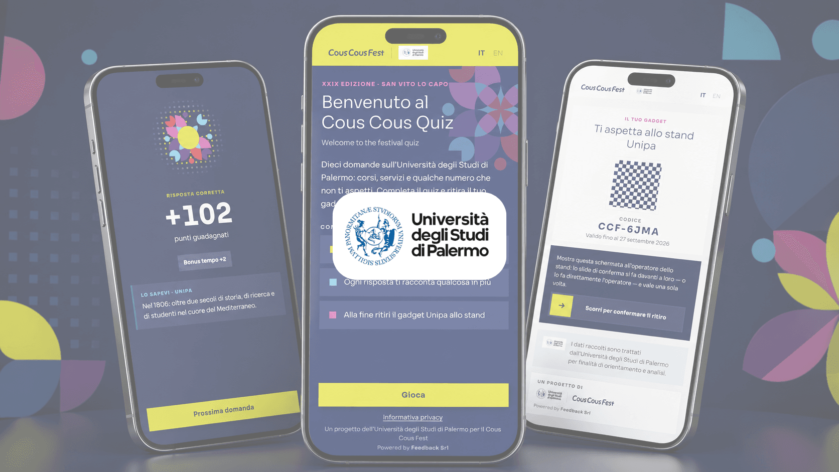 UNIPA al Cous Cous Fest - web app di gamification per eventi